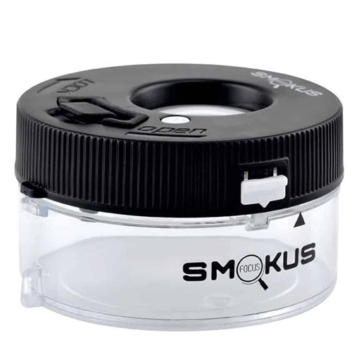 Smokus Focus  Jetpack infinity black  Airtight jar with magnifying glass - Rabbit Habit 