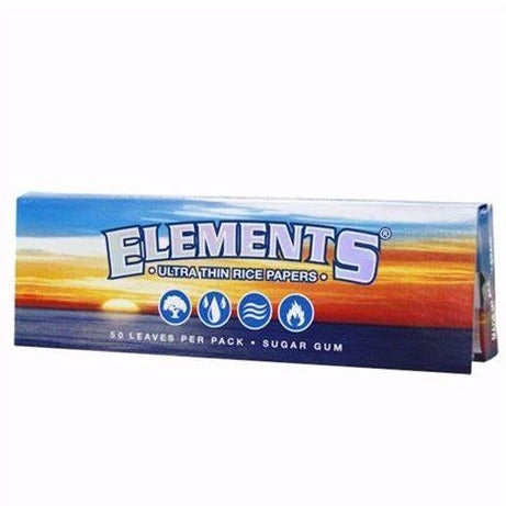 Elements ultra thin rice paper single wide (box of 50) - Rabbit Habit 