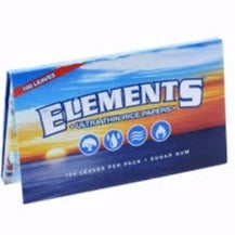 Elements ultra thin rice paper single wide box of 25 (double pack) - Rabbit Habit 