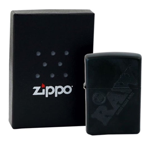 zippo raw black with black logo 60006830