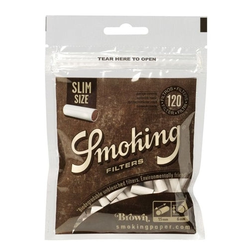 Smoking Brown Slim Size Filter 6mm x 15mm - Rabbit Habit 