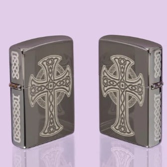 Zippo 48614 Celtic Cross Design - Rabbit Habit 