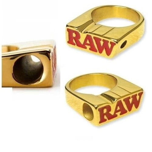 Raw smoke ring gold size 8