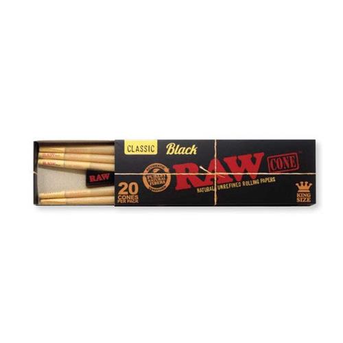 Raw - cone black king size 20pc - Rabbit Habit 