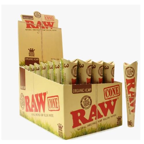 RAW ORGANIC HEMP CONES - KING SIZE- 3 PACK - Rabbit Habit 
